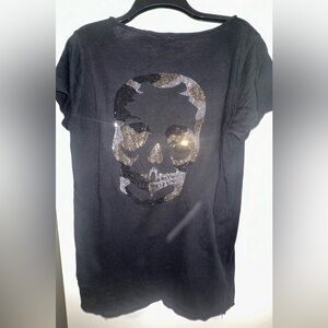 Zadig & Voltaire Medium Studded Black Tee